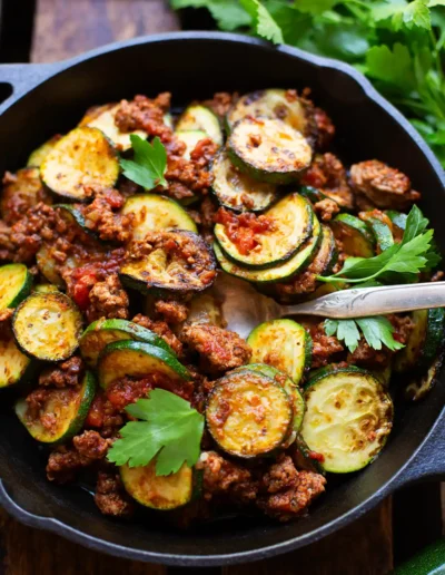 Zucchini-Hackfleisch-Pfanne