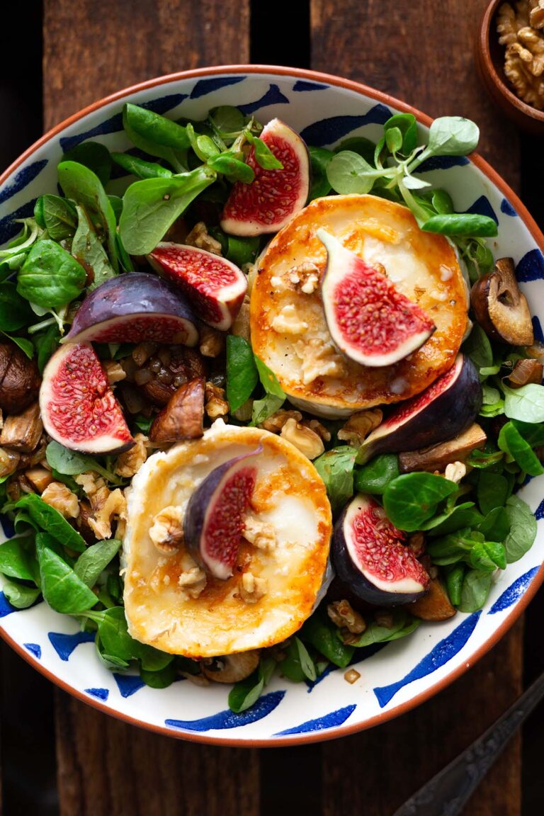 Salat mit Ziegenkäse und Feigen 3