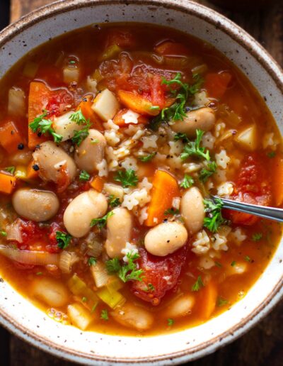 Weiße Bohnensuppe (einfach und vegetarisch)