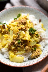 Chinakohl-Pfanne mit Hackfleisch