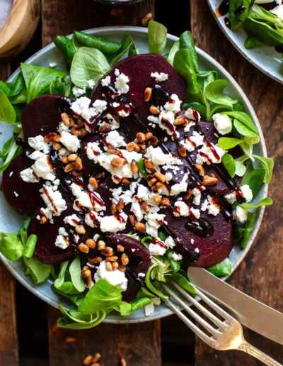 Rote Bete Carpaccio mit Feta