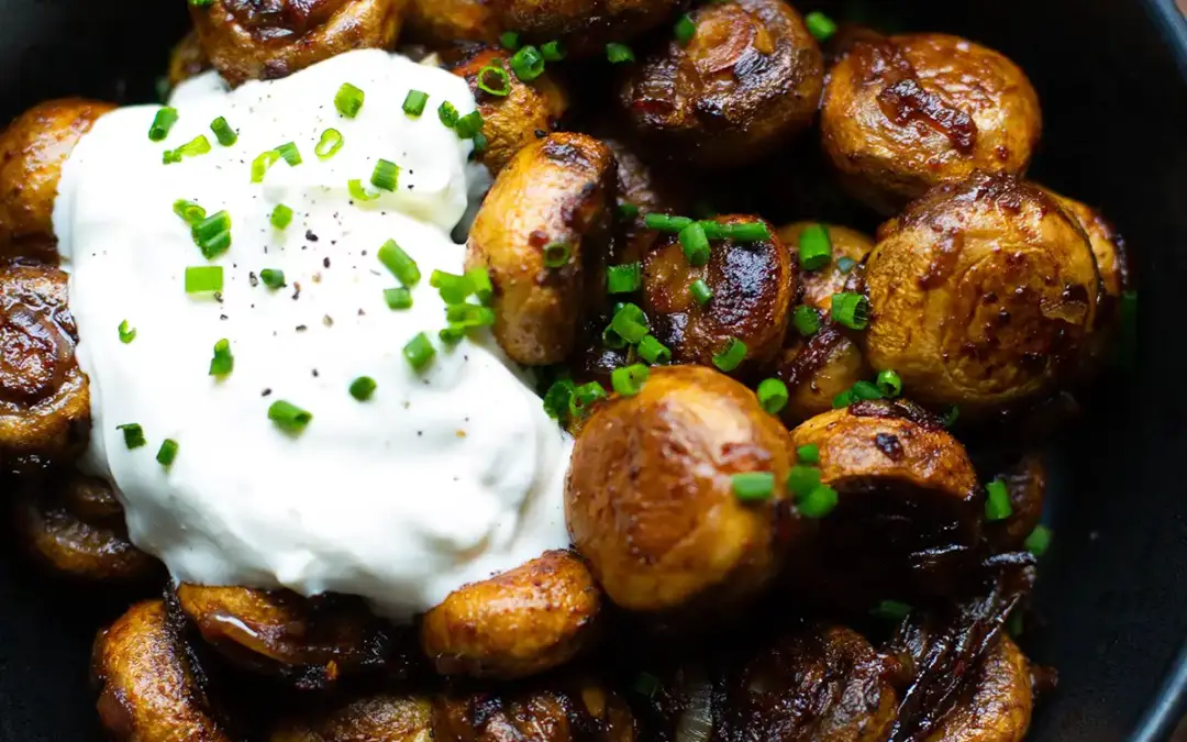 Champignons wie vom Weihnachtsmarkt (mit Knoblauchsauce!)