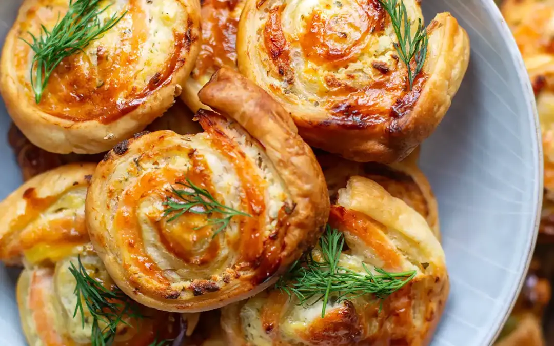 Blätterteigschnecken mit Lachs (nur 4 Zutaten!)